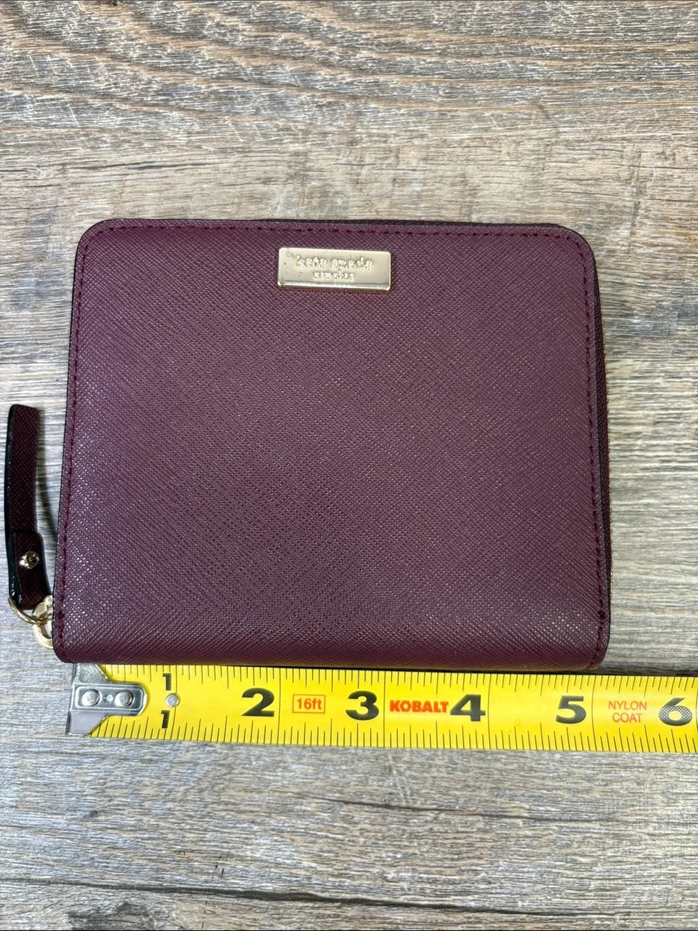 Kate Spade New York Burgundy Saffiano Satchel Crossbody Bag + Wallet Set